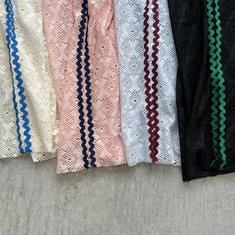 イオンヌなど3 点　ぽちゃん様 ハモミシノオトナフク】Wavy side stripe lace pants – sAn