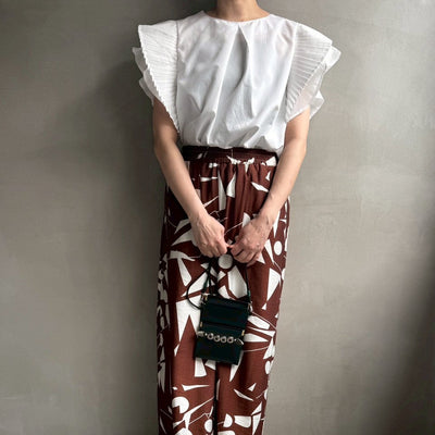Pleated sleeve blouse【ハモミシノオトナフク】