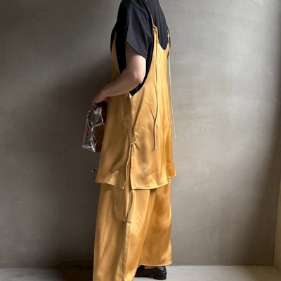 Satin layered camisole 【ハモミシノオトナフク】