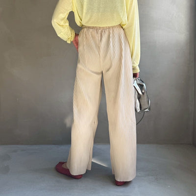 【ハモミシノオトナフク】Self cut pleated pants