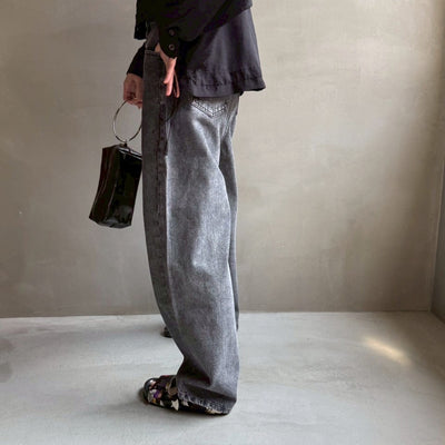 【ハモミシノオトナフク】Center-switched semiwide pants