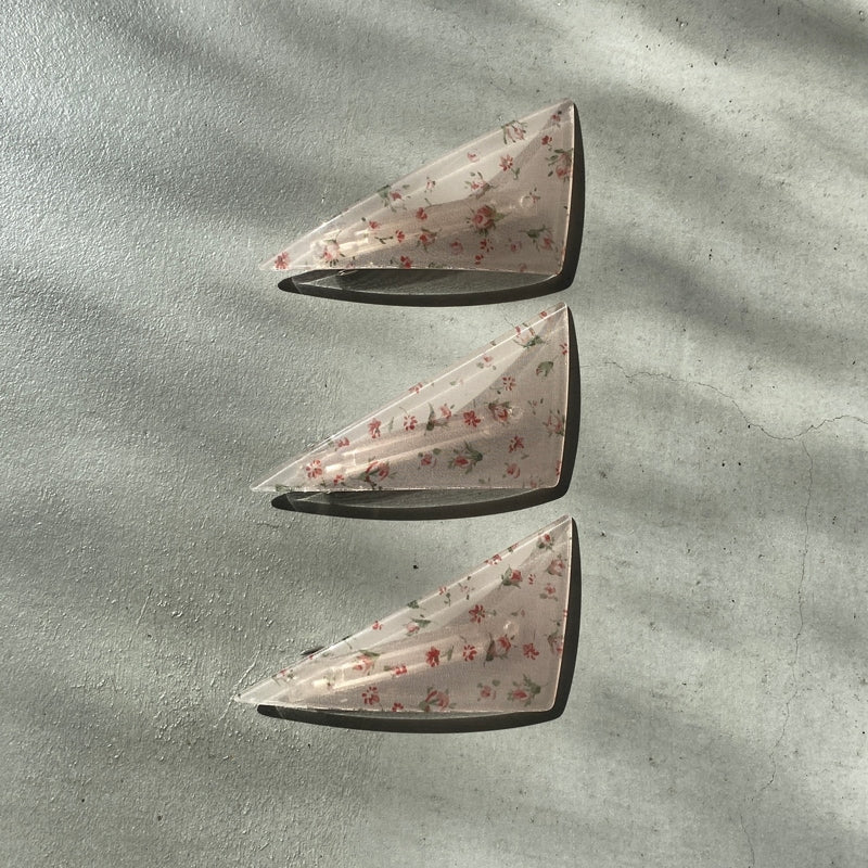 Triangle Barrette(flower type)