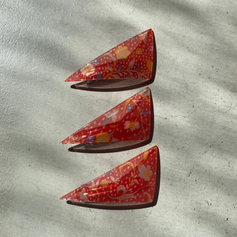 Triangle Barrette(flower type)