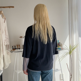 【ハモミシノオトナフク】Layered tulle 55 number T-shirt