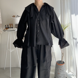 【ハモミシノオトナフク】Broadcloth ruffle blouse