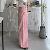 【ハモミシノオトナフク】Chemically colored wide-leg denim