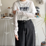 【hamomisi】Ruffle Loose arm covers