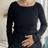 【ハモミシノオトナフク】ribbed knit pullover