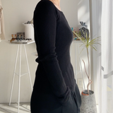 【ハモミシノオトナフク】ribbed knit pullover