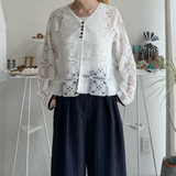 【ハモミシノオトナフク】Crochet Lace Cardigan