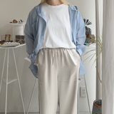 【ハモミシノオトナフク】Oversized hooded sheer shirt