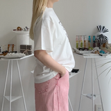 【ハモミシノオトナフク】cool-touch UV-treated  logo T-shirt