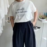 【ハモミシノオトナフク】[always] logo print T-shirt