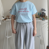 【ハモミシノオトナフク】[always] logo print T-shirt