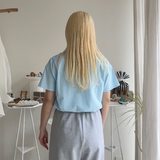 【ハモミシノオトナフク】[always] logo print T-shirt