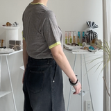 【ハモミシノオトナフク】Embroidered Tuck T-Shirt