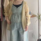 【ハモミシノオトナフク】Sheer Washed Hooded Shirt
