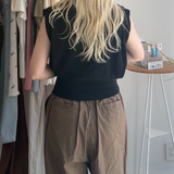 【ハモミシノオトナフク】Knit tank top