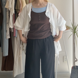 【ハモミシノオトナフク】Layered-style Henley cami