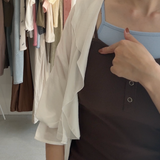 【ハモミシノオトナフク】Layered-style Henley cami
