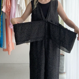 【ハモミシノオトナフク】Summer Tweed Ruffle All-in-One