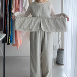【ハモミシノオトナフク】Summer Tweed Ruffle All-in-One