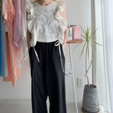 【ハモミシノオトナフク】Fringe Jacquard Frill Vest