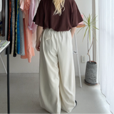 【ハモミシノオトナフク】Self-Cut Cocoon Wide Pants