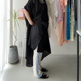 【ハモミシノオトナフク】Wavy side stripe lace pants