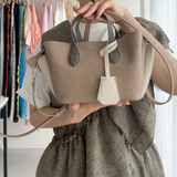 【ハモミシノオトナフク】Two-Tone 2-Way Tote Bag