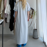 【ハモミシノオトナフク】Cotton Contrast Sleeves OP