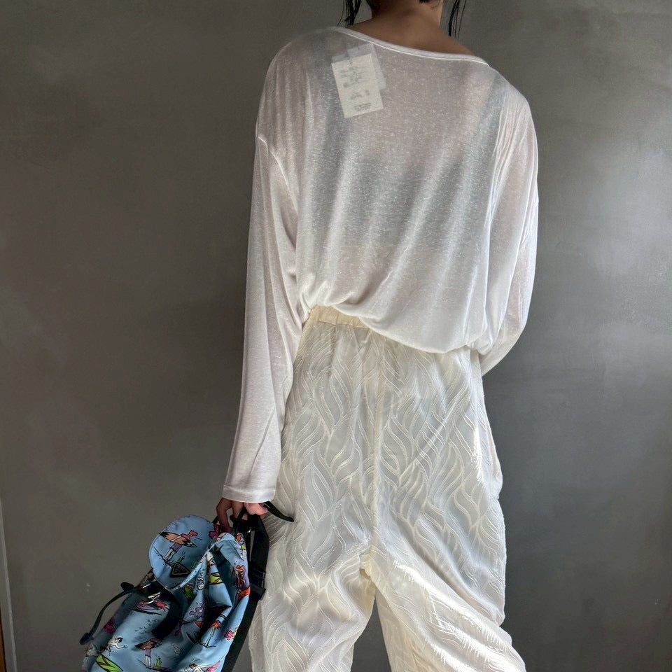 【ハモミシノオトナフク】Opal Jesey Sheer LongT
