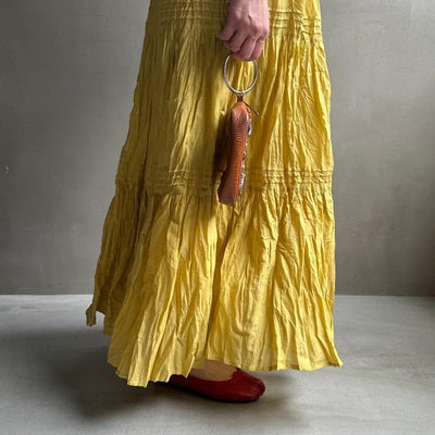 Cotton voile tiered skirt【ハモミシノオトナフク】