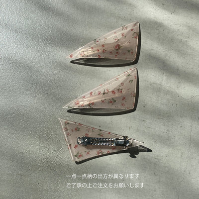 Triangle Barrette(flower type)