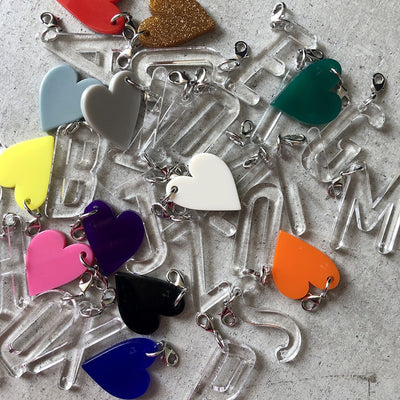 Heart Key charm