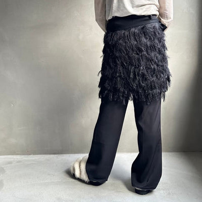 Fringe wrap skirt 【ハモミシノオトナフク】