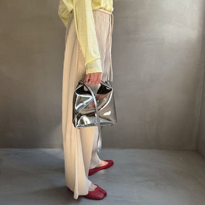 【ハモミシノオトナフク】Self cut pleated pants