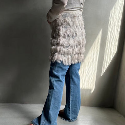 Fringe wrap skirt 【ハモミシノオトナフク】