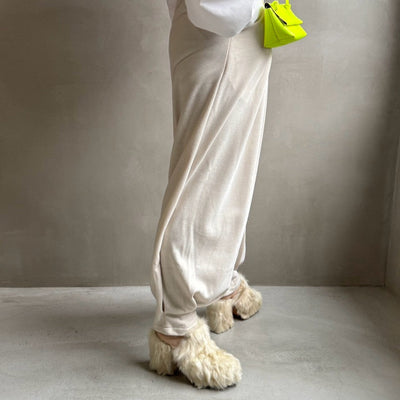 Fleece Tucked volume pants【ハモミシノオトナフク】