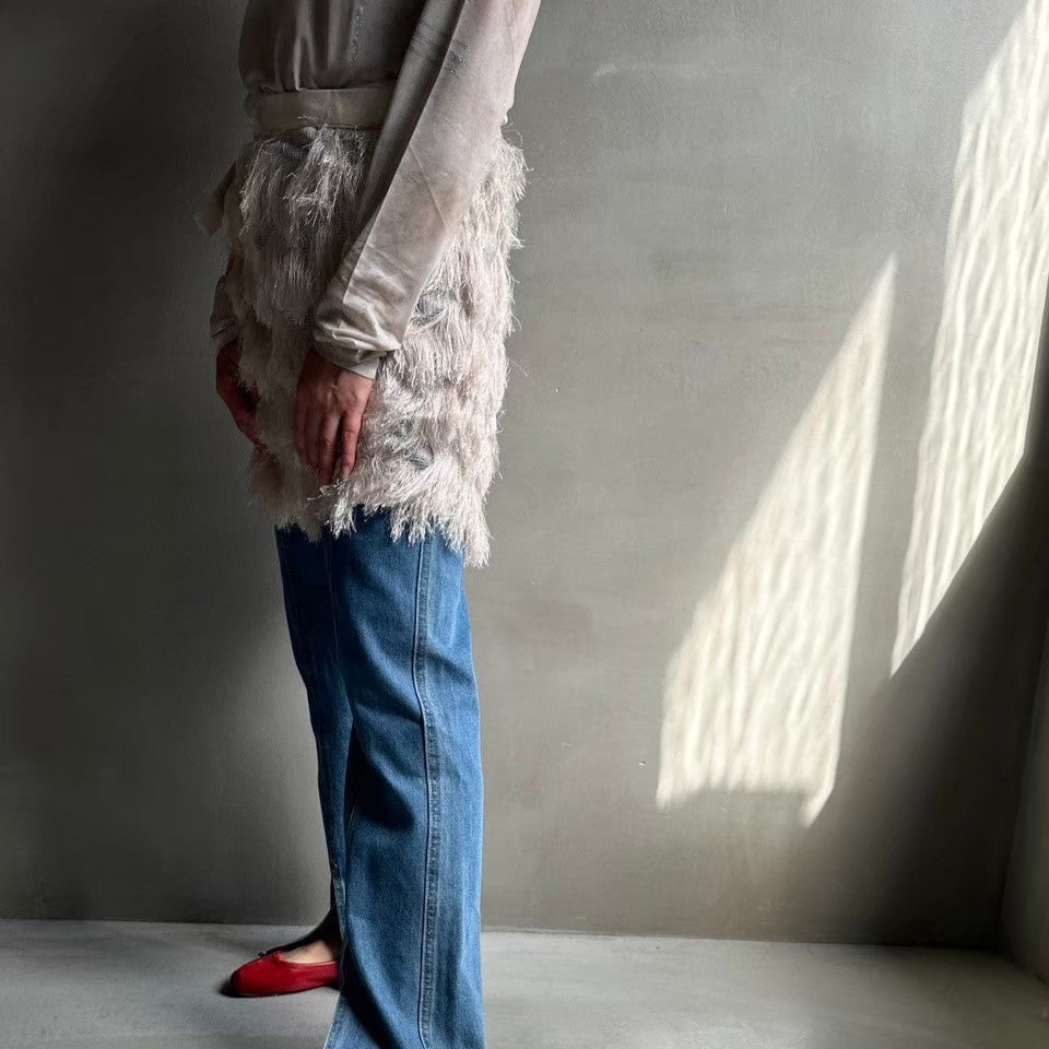 Fringe wrap skirt 【ハモミシノオトナフク】