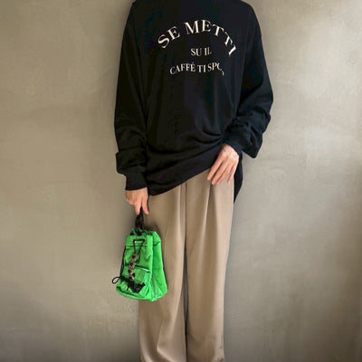 SE METTI logo long sleeve T【ハモミシノオトナフク】