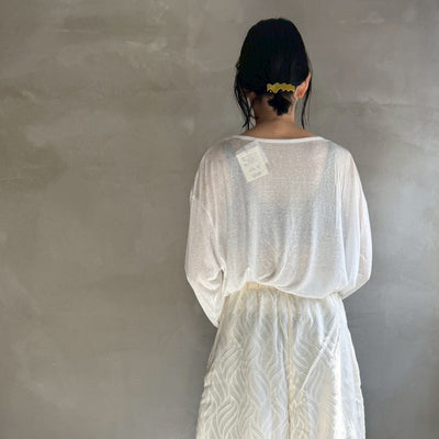 【ハモミシノオトナフク】Opal Jesey Sheer LongT