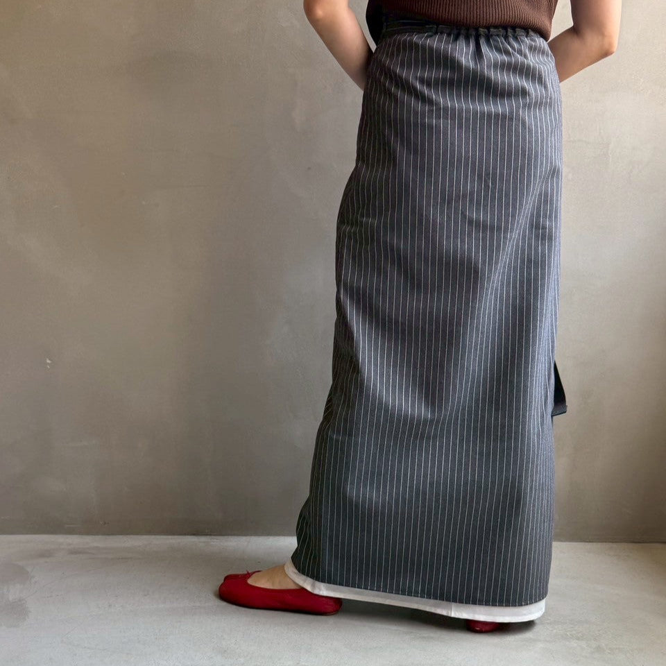 Striped straight skirt【ハモミシノオトナフク】