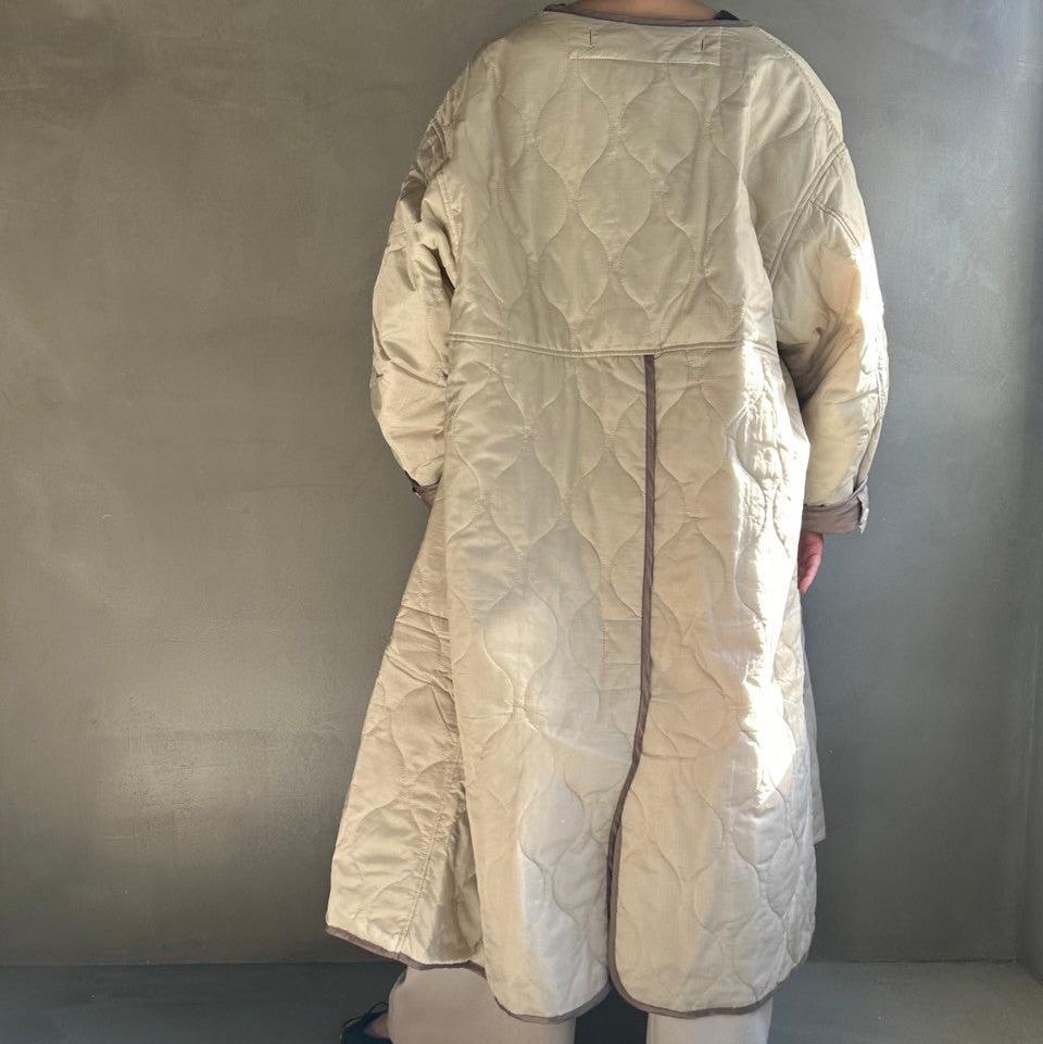 Ripstop liner quilted long coat [Hamomisi no Otonafuku]