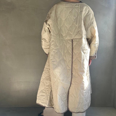 Ripstop liner quilted long coat [Hamomisi no Otonafuku]