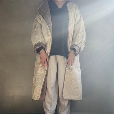 Ripstop liner quilted long coat [Hamomisi no Otonafuku]