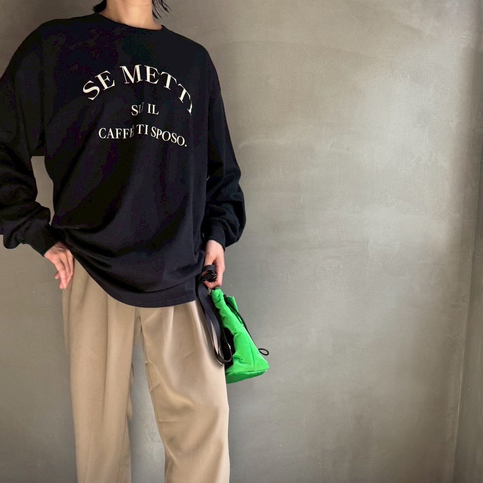 SE METTI logo long sleeve T【ハモミシノオトナフク】