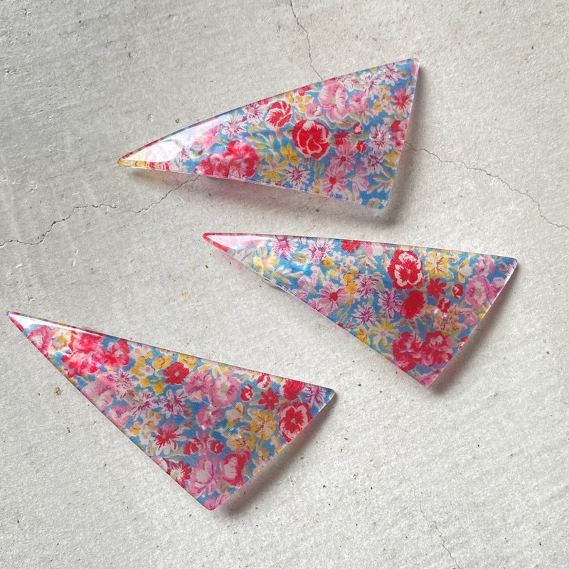 Triangle Barrette(flower type)