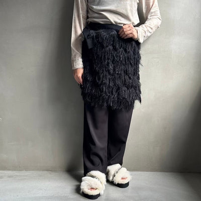 Fringe wrap skirt 【ハモミシノオトナフク】