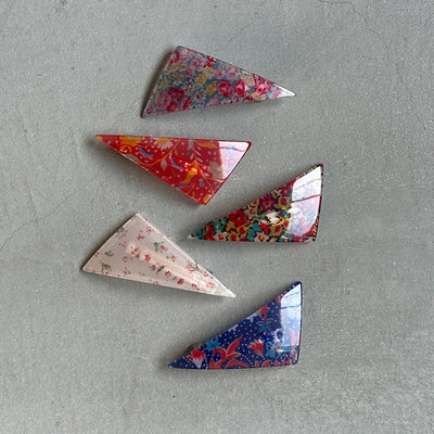 Triangle Barrette(flower type)